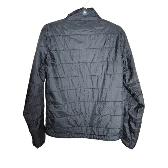 Marmot Mens Jacket S Black Full Zip Quilted Puffer Long Sleeve 170 88A